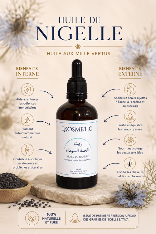 Huile de Nigelle pure - Une huile aux mille vertus - LKosmetic