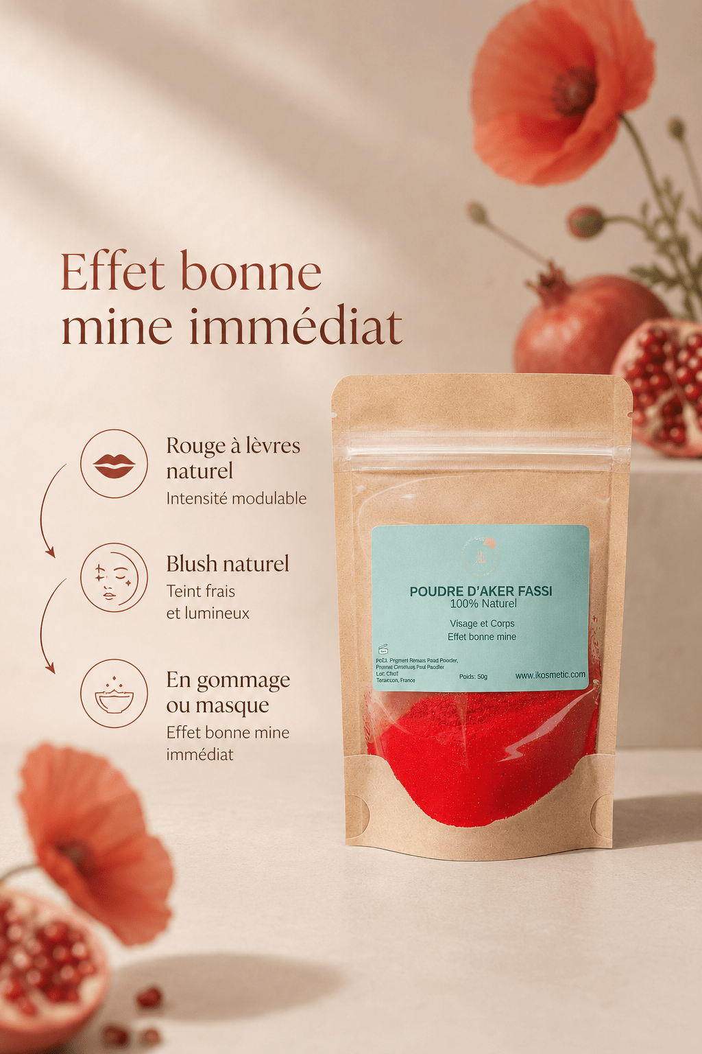 Poudre d’Aker Fassi – Effet bonne mine immediat - LKosmetic
