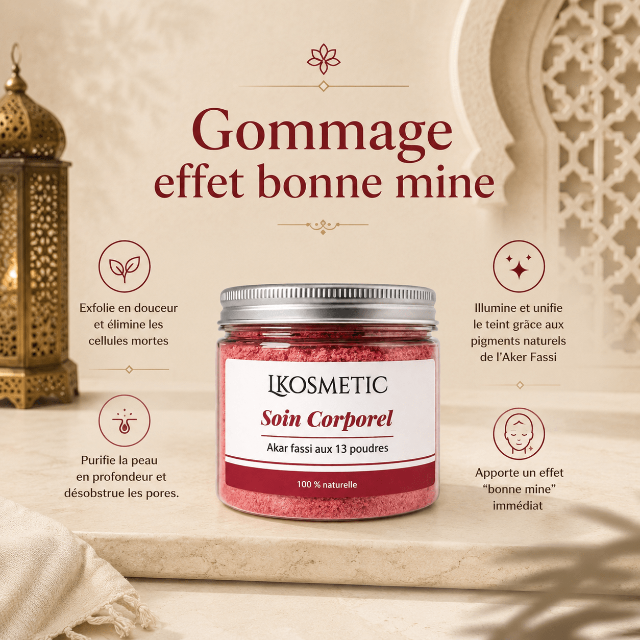 Poudre de Tebrima enrichie à l’Aker Fassi - Gommage - LKosmetic