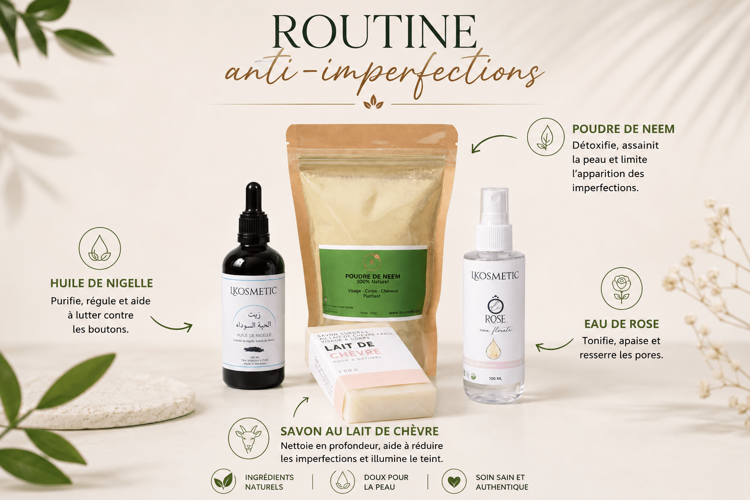 Pack Anti - Imperfections – Routine Naturelle Complète - LKosmetic